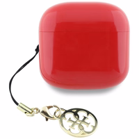 Guess Glossy Effect Printed Classic Logo & Charm TWS headphones - punane