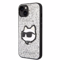 Karl Lagerfeld KLHCP14SG2CPS iPhone 14 6.1" hõbedane/hõbedane hardcase Glitter Choupette Patch