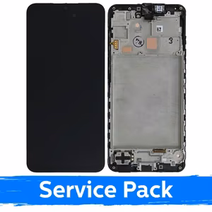 LCD ekraan ühilduv Samsung A166 A16 5G must raamiga (Service Pack)