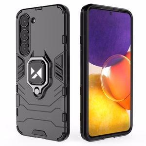 Чехол Wozinsky Ring Armor для Samsung Galaxy S23+ бронированный с магнитным кольцом-держателем чёрный