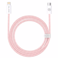 Blavec Kaabel Candy braided - Type C to Lightning - PD 20W 2,4A 3 metres Apple CarPlay (CCA-CL24P30) roosa