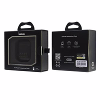 Audi Leather Big Logo Ümbris jaoks AirPods 1 / 2 - must