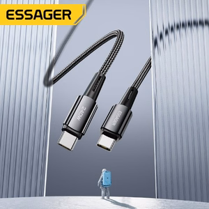 USB kaabel Essager Ultra tumehall Type-C / Type-C 100cm (kuni 240W!!!)