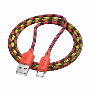 Kaabel USB A to USB C Hoco 3A 1 m X116 gradient punane