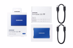 Samsung T7 Väline SSD-ketas 1TB USB 3.2 Lugemine 1050 MB/s Kirjutamine 1000 MB/s