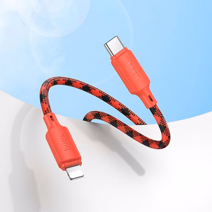 Кабель USB C to Lightning Hoco PD 27W 1 м X116 градиентный красный