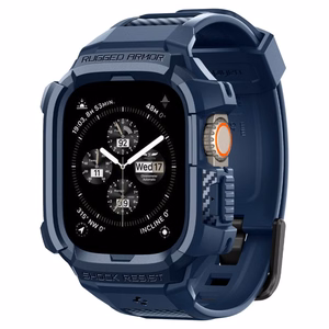 Spigen Rugged Armor Pro Ümbris jaoks Apple Watch Ultra 1 / 2 (49mm) - tumesinine