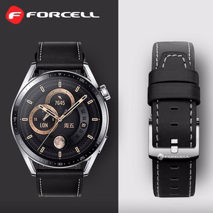 Strap to Samsung Galaxy Watch Forcell F-Design FS21 holes eco-friendly leather 20 mm black