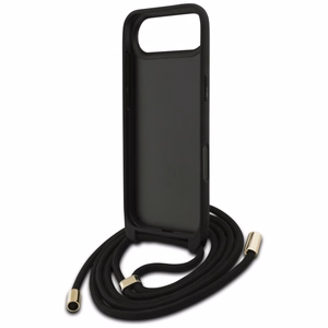 Guess 4G Big Logo Cord Stap Crossbody Ümbris jaoks iPhone Air - Must