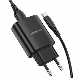 Borofone Wall laadija BN1 Innovative - USB - 2,1A with USB to Type C must