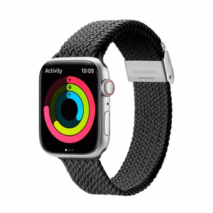 DUX DUCIS rihm MIXTURE II veniv punutud Apple Watch 42 / 44 / 45 mm must