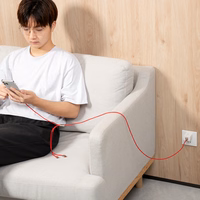 Baseus Kaabel Year of the Tiger 3 in 1 - USB to Type C, Lightning, Micro USB - 3,5A 1,2 metres (CASX010009) punane