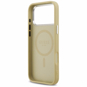 GUESS ümbris jaoks IPHONE 17 Pro Max compatible with MagSafe GUHMP17XPFGTSCMD (PU Glitter W/ Triangle Logo) kuldne