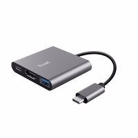 Trust Dalyx USB 3.2 Gen 1 Type-C jaotur alumiinium, must