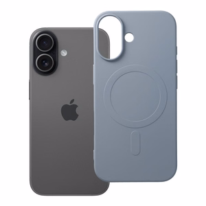 SILICONE MAG COVER (big hole) Ümbris compatible with MagSafe jaoks IPHONE 17 light sinine