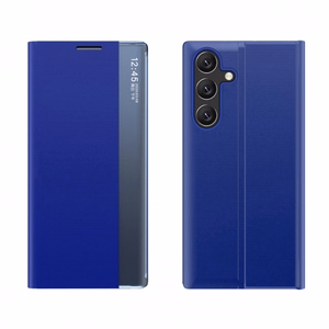 New Sleep Чехол для Samsung Galaxy S25 с откидной крышкой и подставкой - синий