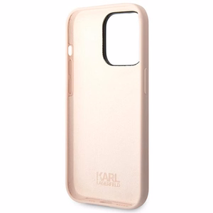 Karl Lagerfeld KLHCP14LSLKHLP iPhone 14 Pro 6.1 "hardcase roosa / roosa Silicone Karl`s Head