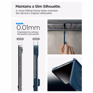 Spigen AirSkin Aramid MagFit MagSafe ümbris mudelile Samsung Galaxy Z Flip 8 – tumesinine
