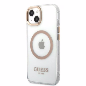 Guess GUHMP13MHTRMD iPhone 13 6.1" золотой/золотой жёсткий чехол Metal Outline MagSafe
