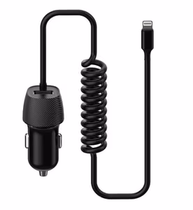 Autolaadija Platinet (PLCRSL) Lightning kaabliga (1xUSB 3.4A) must