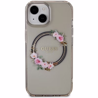 Guess IML Flowers Wreath MagSafe ümbris jaoks iPhone 15 / 14 / 13 - must