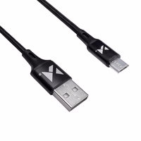 Wozinsky Kaabel USB - microUSB 2,4A 1m must (WUC-M1B)