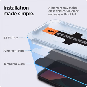 Spigen tempered glass GLAS.TR "EZ FIT" 2-Pack for iPhone 13 / 13 PRO / 14 / 16E 6,1" privacy