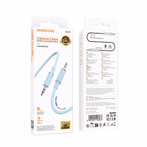 Borofone Kaabel AUX BL21 Lemon - jack 3,5mm to jack 3,5mm - 1 metre sinine