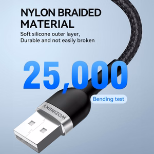 Wozinsky WNBAL1 кабель USB-A Lightning 2.4A 1м - чёрный