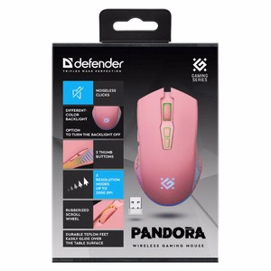 Defender Pandora RF juhtmevaba hiir roosa 3200 DPI 7P