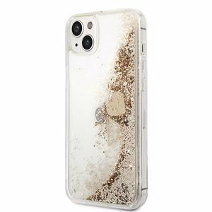 Guess GUOHCP14MGLHFLGO iPhone 14 Plus 6.7 "kuldne / kuldne hardcase Glitter Charms