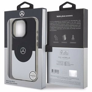 Mercedes Double Layer BiColor MagSafe ümbris jaoks iPhone 16 Pro Max - hõbedane