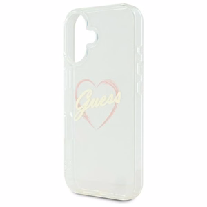 Guess IML Heart iPhone 16 Ümbris - läbipaistev