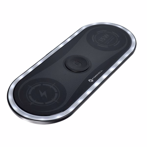 Juhtmevaba laadija Forcell F-Energy Ellipse 3w1 Qi QC 15W compatible with Apple + kaabel USB C do USB A must