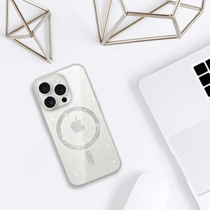 Glitter Magsafe Ümbris jaoks Iphone 16e läbipaistev