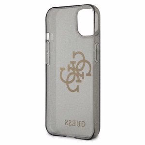 Guess GUHCP13SPCUGL4GBK iPhone 13 mini 5.4" must/must kõva ümbris Glitter 4G Big Logo