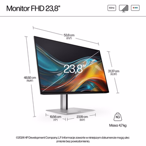 HP Series 7 Pro 23,8-tolline FHD monitor - 724pf