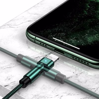 USAMS Kaabel punutud pööratav U60 2A Lightning roheline 1m SJ476USB02 (US-SJ476)