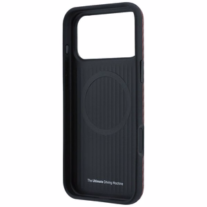 BMW kaitseümbris seadmele iPhone 18 Pro / 17 Pro: (Carbon Metal Logo), MagSafe'iga ühilduv, värv: bordoopunane