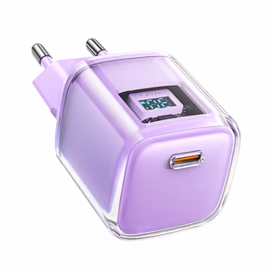 Acefast A53 PD 30W GaN USB-C Laadija with display - purple