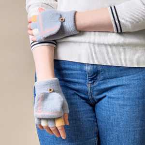 Women's/children's winter phone gloves - gray
