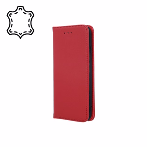 Чехол Genuine Leather Smart Pro для iPhone 17 6,3" бордовый