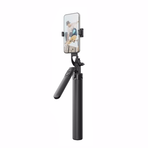 Selfipulk WH181-Y1S 1.75m alumiiniumisulamist teleskoopstatiiv telefonihoidikuga - must