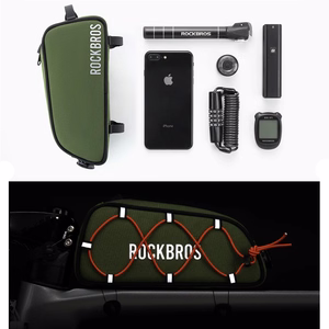 Rockbros 30120045001 ROAD TO SKY 0.7L veekindel jalgratta ülemise raamitoru kott, roheline