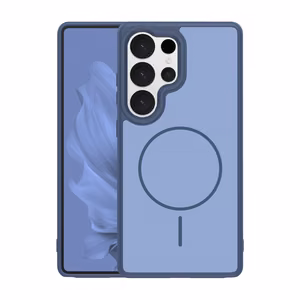 Frame Thin Mag ümbris for Samsung Galaxy S25 Ultra tumesinine