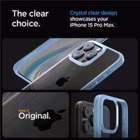 Spigen Crystal Hybrid Ümbris jaoks iPhone 15 Pro Max - Clear sinine