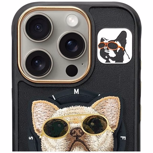 NIMMY ümbris GLASSES COOL DOG compatible with MagSafe jaoks IPHONE 16 Pro must