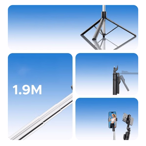 Selfipulk Orico SPM190 1/4 tolli statiiv telefoni kaamerale 360 kraadi pööramisega Bluetooth 5.2 - must