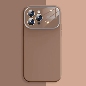 Soft Silicone Lens Ümbris jaoks Iphone 15 Plus brown