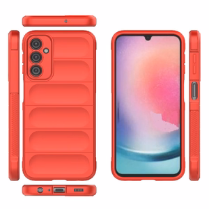 Magic Shield Ümbris jaoks Samsung Galaxy A24 4G flexible armored cover punane